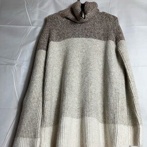 Steve Madden Elegant Cream and Brown Women's Sweater Dress